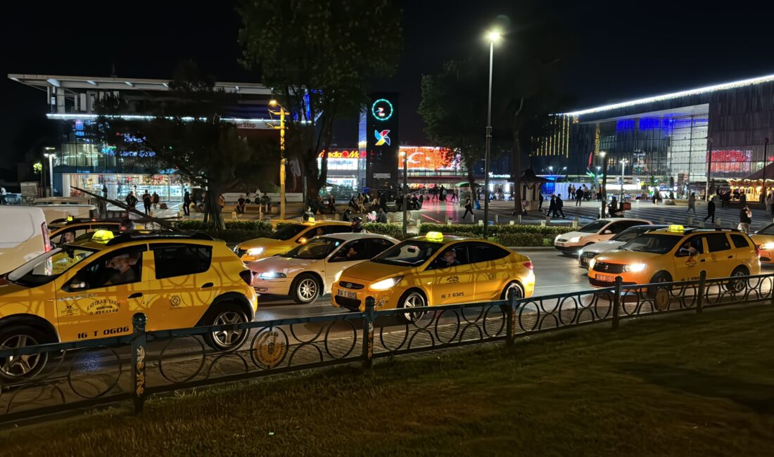 Bursa'da taksiciler, Mudanya'da bir