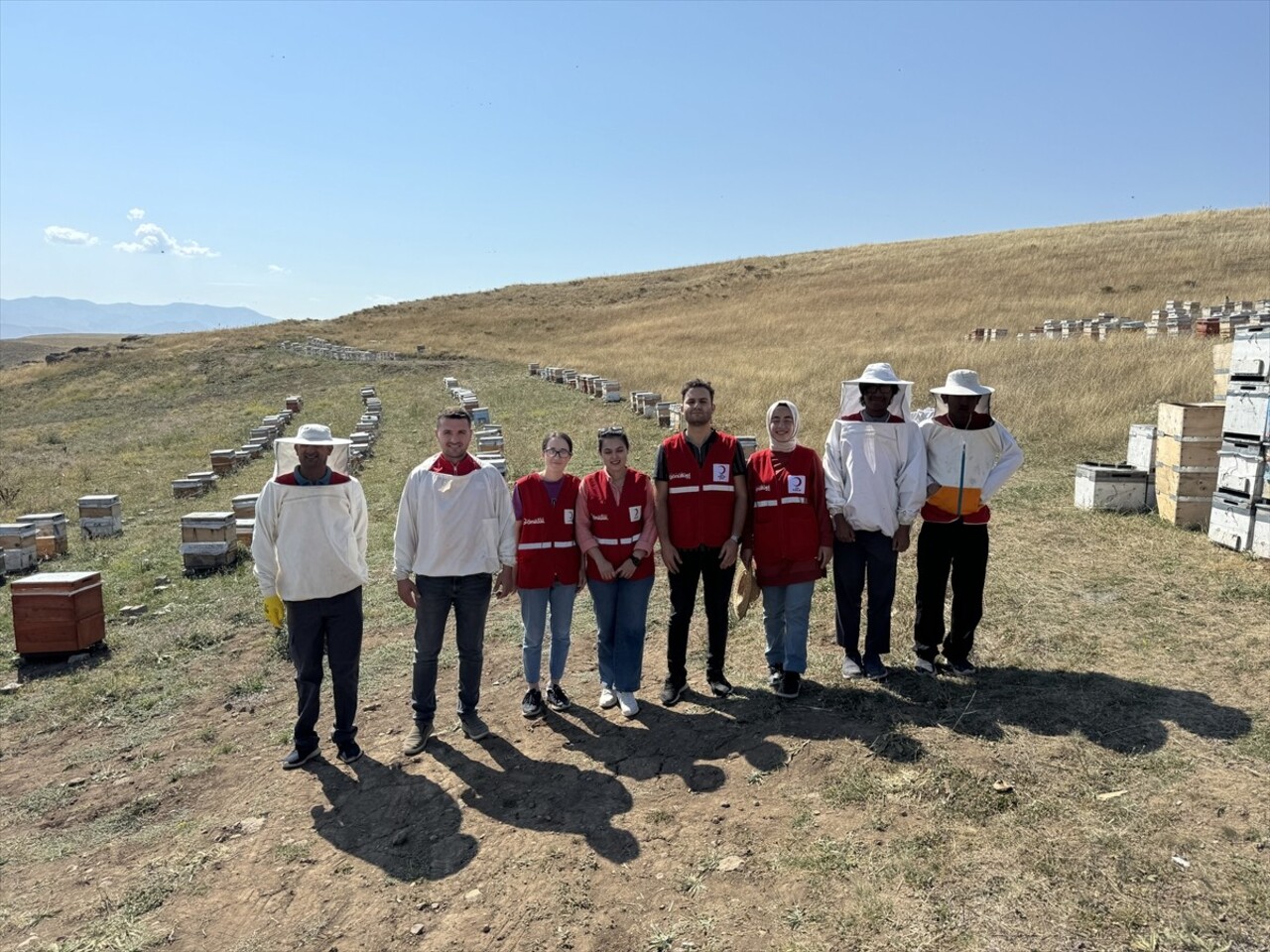 Türk Kızılay Ağrı Şubesi'nin 60 kovanda ürettiği yaklaşık 1,5 tonluk balın, bir kısmı şifa...