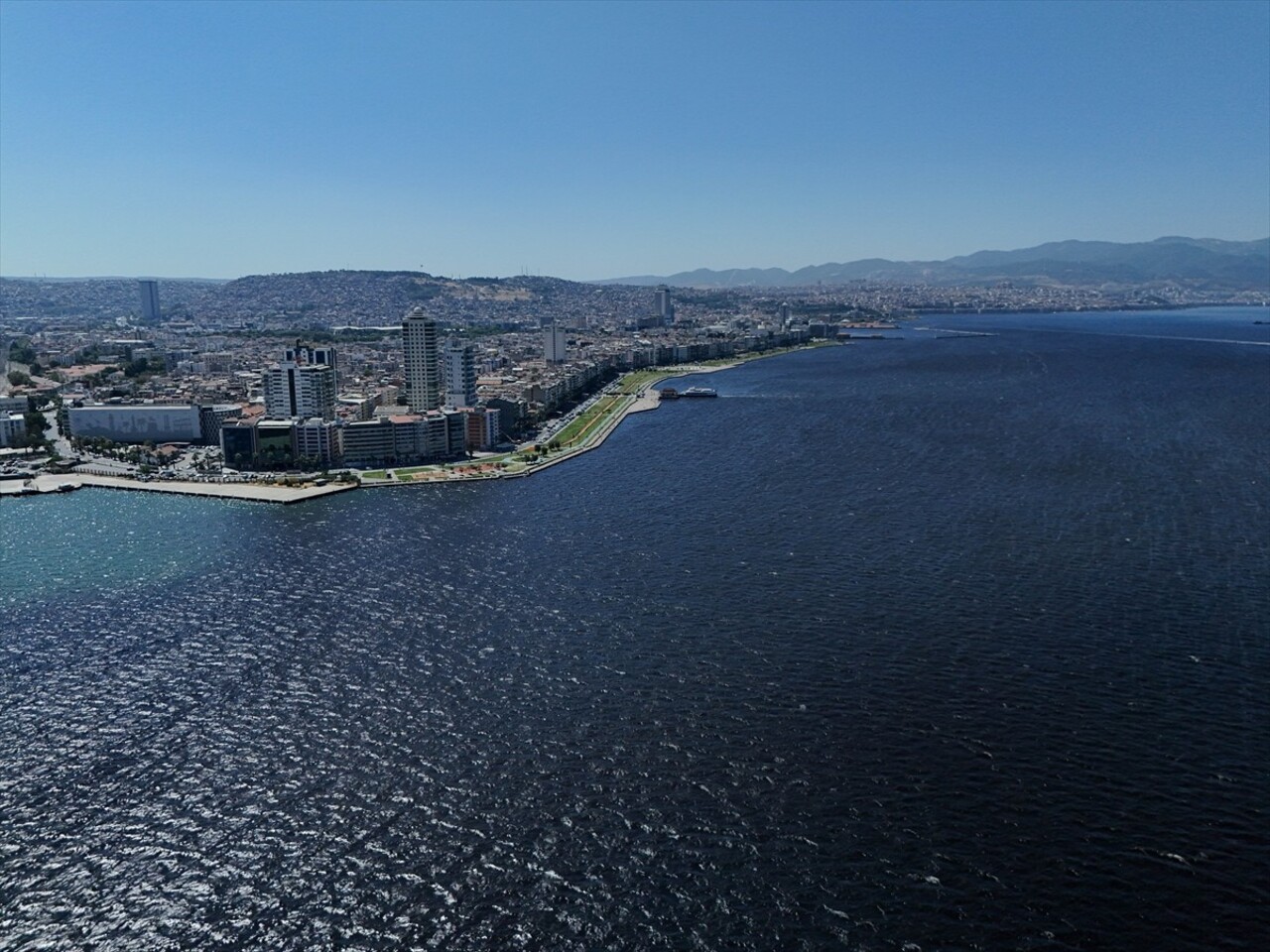 Çevre, Şehircilik ve İklim Değişikliği Bakanlığı ekipleri, İzmir Körfezi'nde meydana gelen balık...