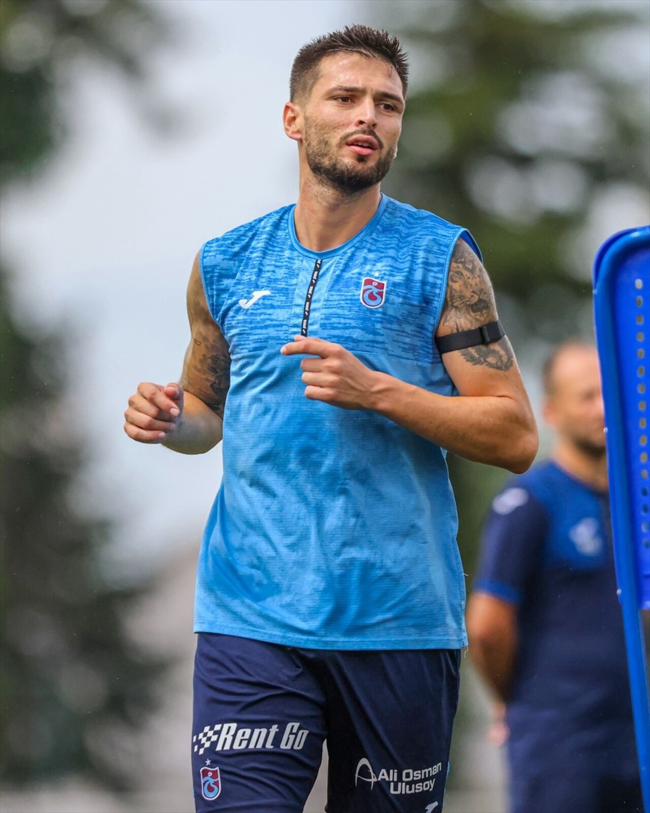 Trabzonspor, UEFA Konferans Ligi play-off turu rövanşında sahasında İsviçre'nin St. Gallen...