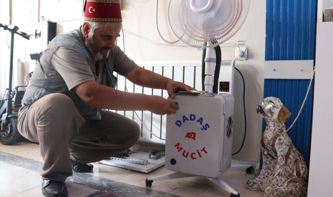 Erzurum’un Dadaş Mucidi, Vantilatörü Taşınabilir Klimaya Dönüştürdü