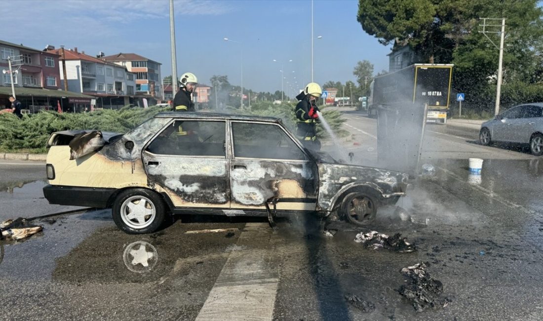 Terme'de motor bölümünde yangın