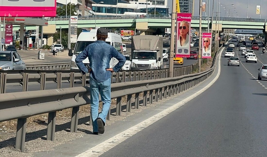 Pendik'te 'yürüyen adam' olarak