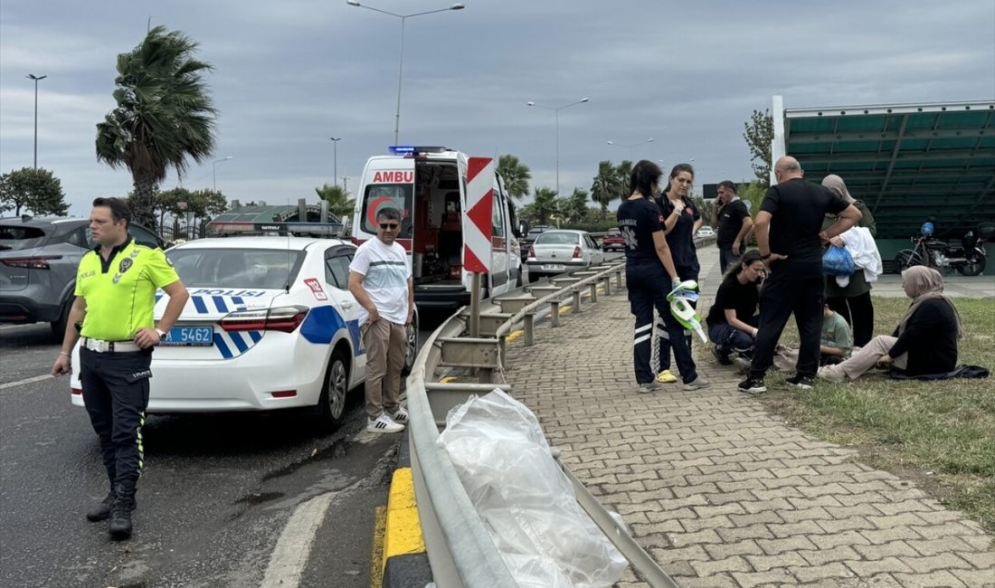 Trabzon'da motosiklet ile otomobilin