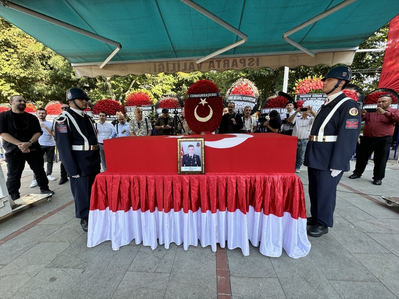 Tunceli'nin Ovacık ilçesinde görev esnasında zırhlı aracın devrilmesi sonucu şehit olan Jandarma...