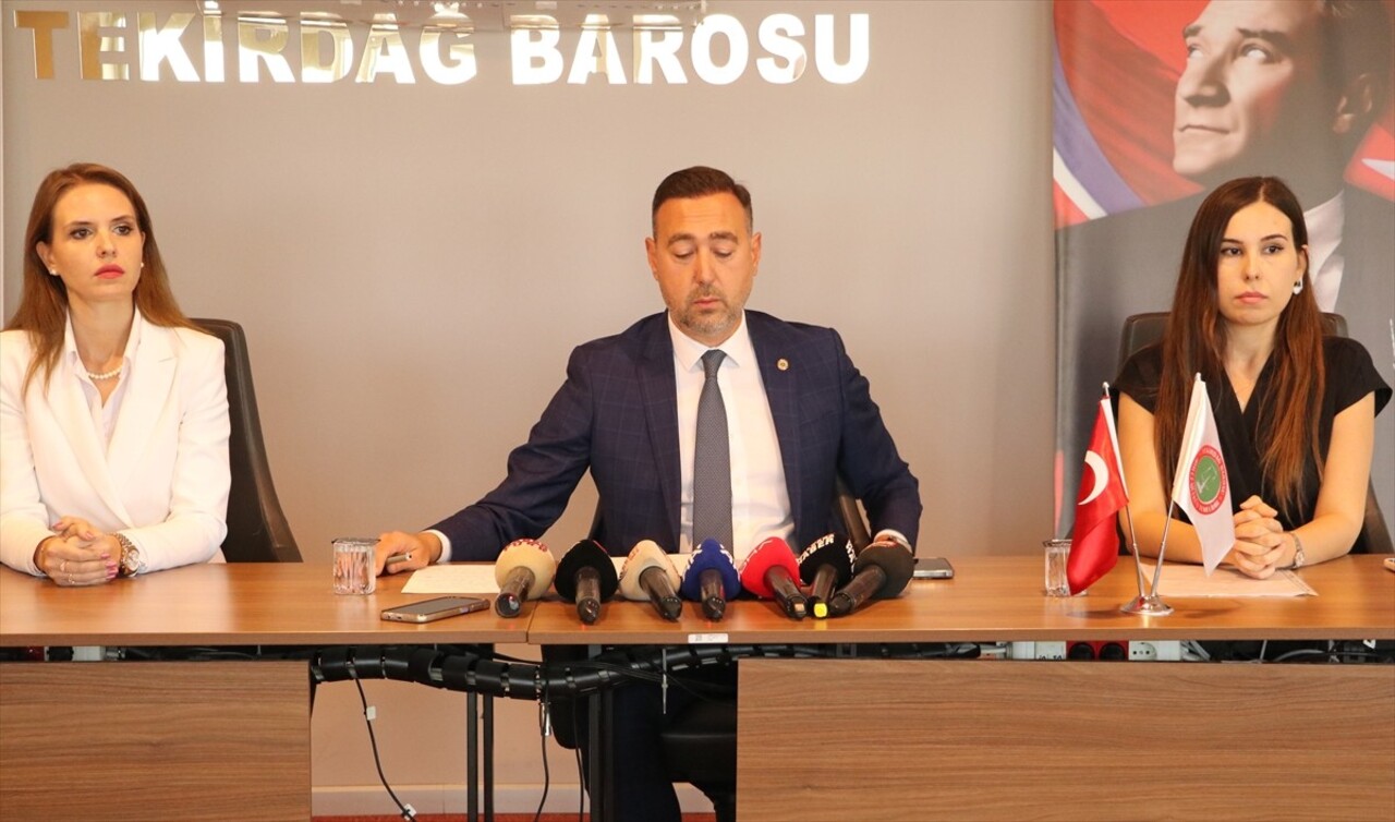 Tekirdağ Baro Başkanı Egemen Gürcün, Tekirdağ Barosu'nda Malkara ilçesinde darbedilen ve cinsel...