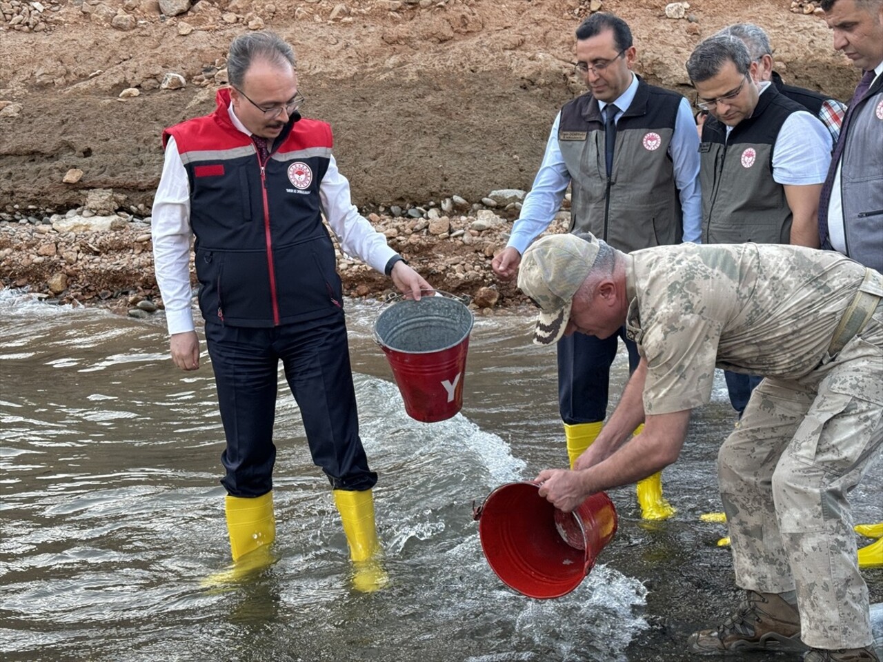 Tarım ve Orman Bakanlığının "Su Kaynaklarının Balıklandırılması Projesi" kapsamında Şanlıurfa Su...