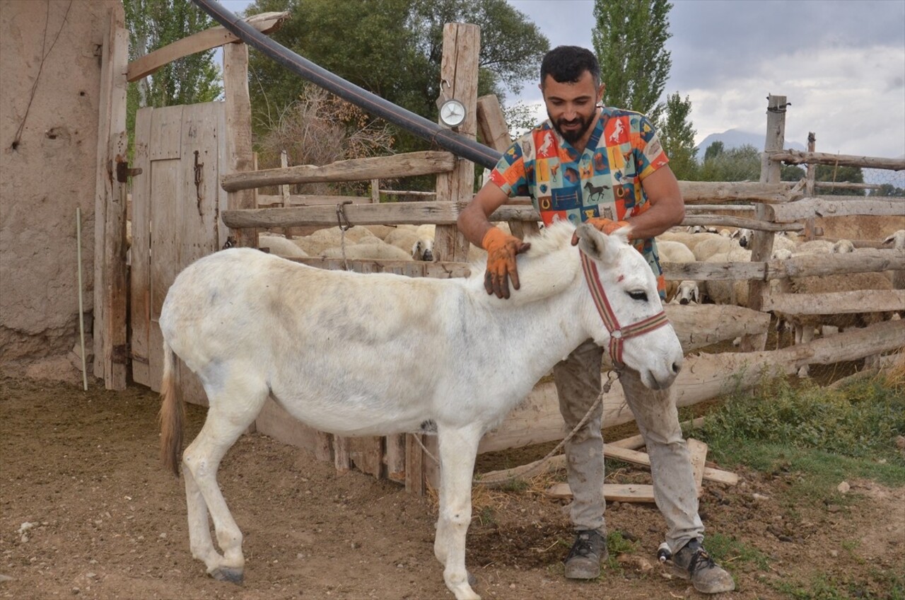 Kahramanmaraş'ın Elbistan ilçesinde nalbantlık yapan Kenan Kaya, kendi tasarladığı seyyar sistemle...