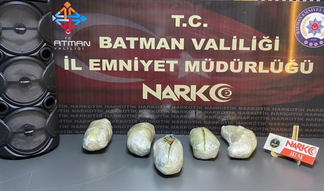 Batman'da yürütülen uyuşturucu operasyonunda,