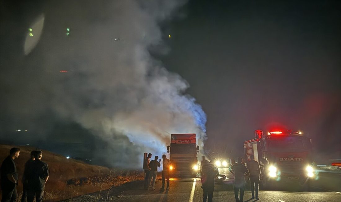 Bingöl'de tırın alev alması