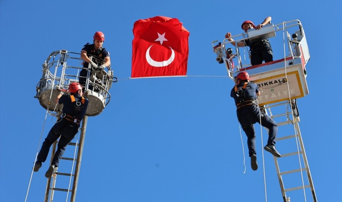 Kırıkkale'de itfaiye ekipleri, tatbikatla