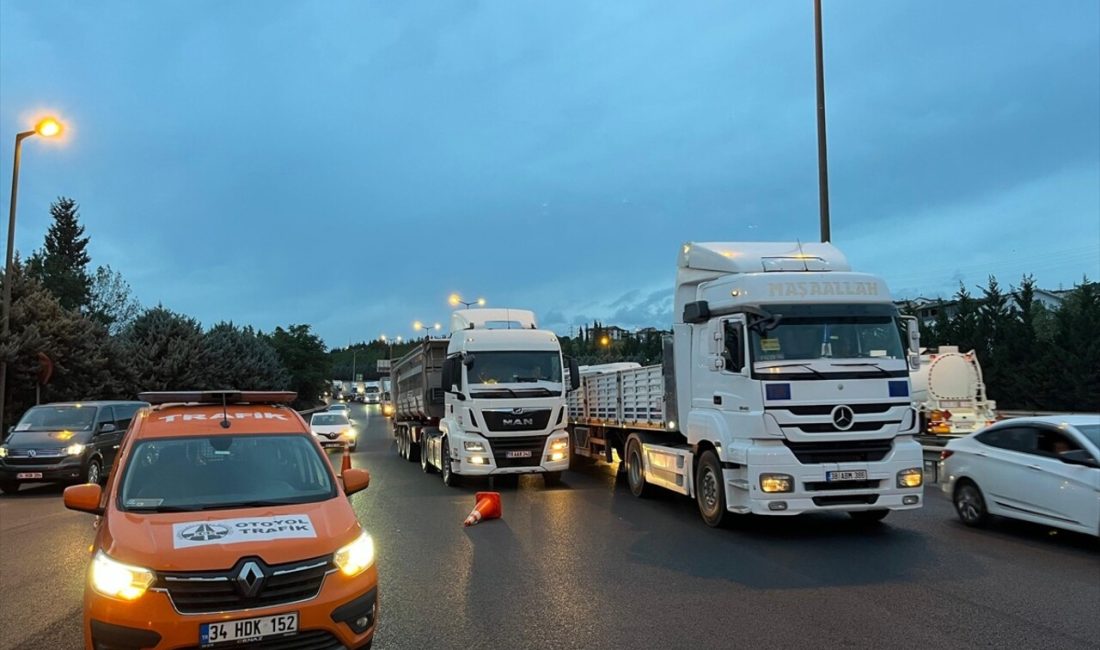 Anadolu Otoyolu'nda gerçekleşen trafik