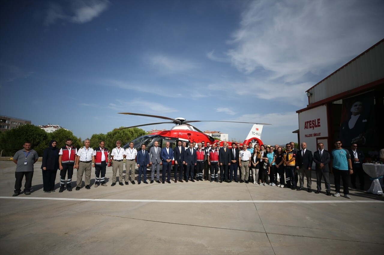 Sağlık Bakanlığınca, Çanakkale İl Sağlık Müdürlüğüne tahsis edilen helikopter ambulansın hizmete...