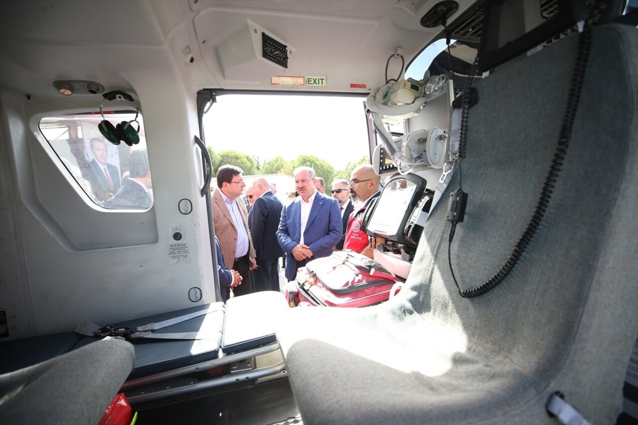 Sağlık Bakanlığınca, Çanakkale İl Sağlık Müdürlüğüne tahsis edilen helikopter ambulansın hizmete...