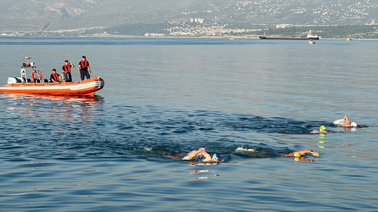 4. İskenderun Körfezi Açık Deniz Yüzme Maratonu, Hatay'ın İskenderun’da tamamlandı. Adana'nın...