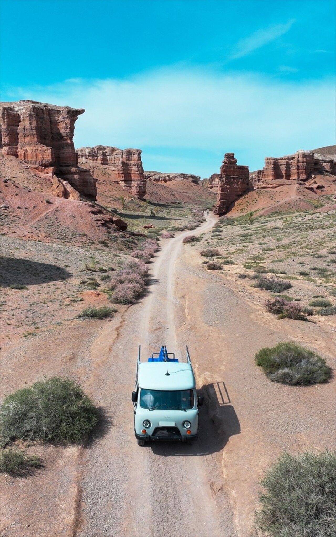 Kazakistan'da Almatı şehrinin yaklaşık 200 kilometre doğusunda bulunan "Charyn Kanyonu", doğal...