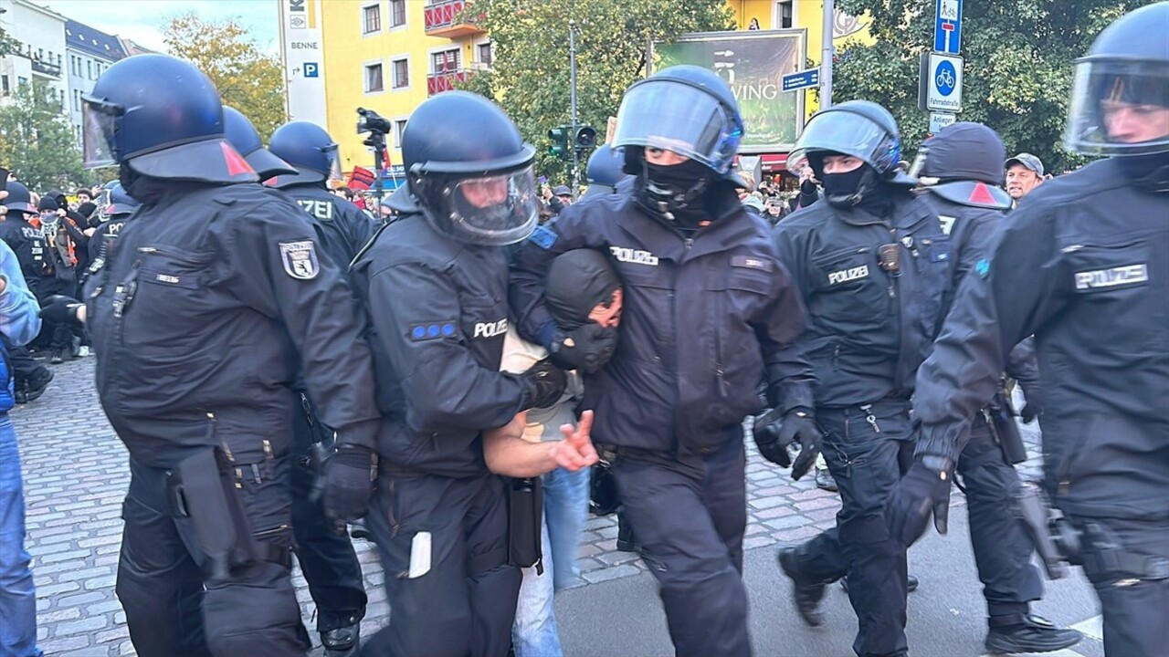 Almanya'nın başkenti Berlin'de İsrail'in Gazze'ye yönelik saldırılarının birinci yılı dolayısıyla...