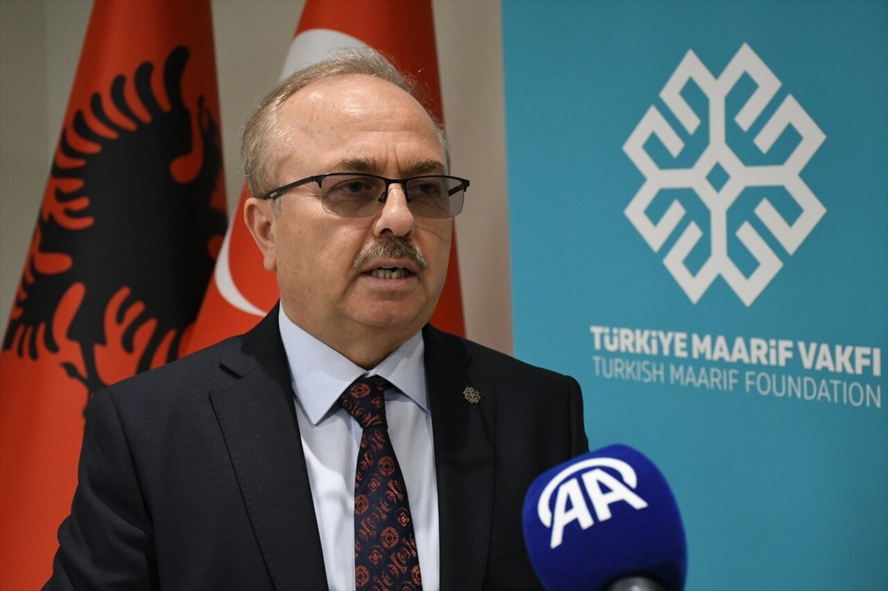 Arnavutluk'ta faaliyet gösteren Türkiye Maarif Vakfına (TMV) bağlı Tiran New York Üniversitesinde...