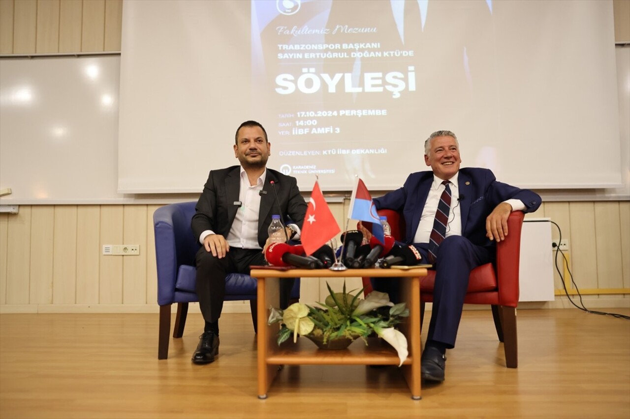 Trabzonspor Kulübü Başkanı Ertuğrul Doğan, Karadeniz Teknik Üniversitesi İktisadi ve İdari...