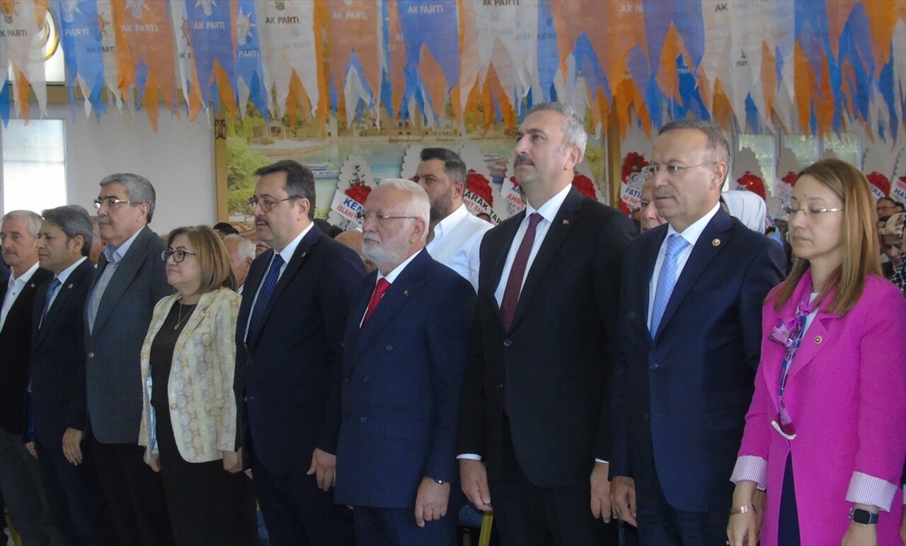 Gaziantep'in İslahiye ilçesinde bir düğün salonunda AK Parti İslahiye 8. Olağan İlçe Kongresi...