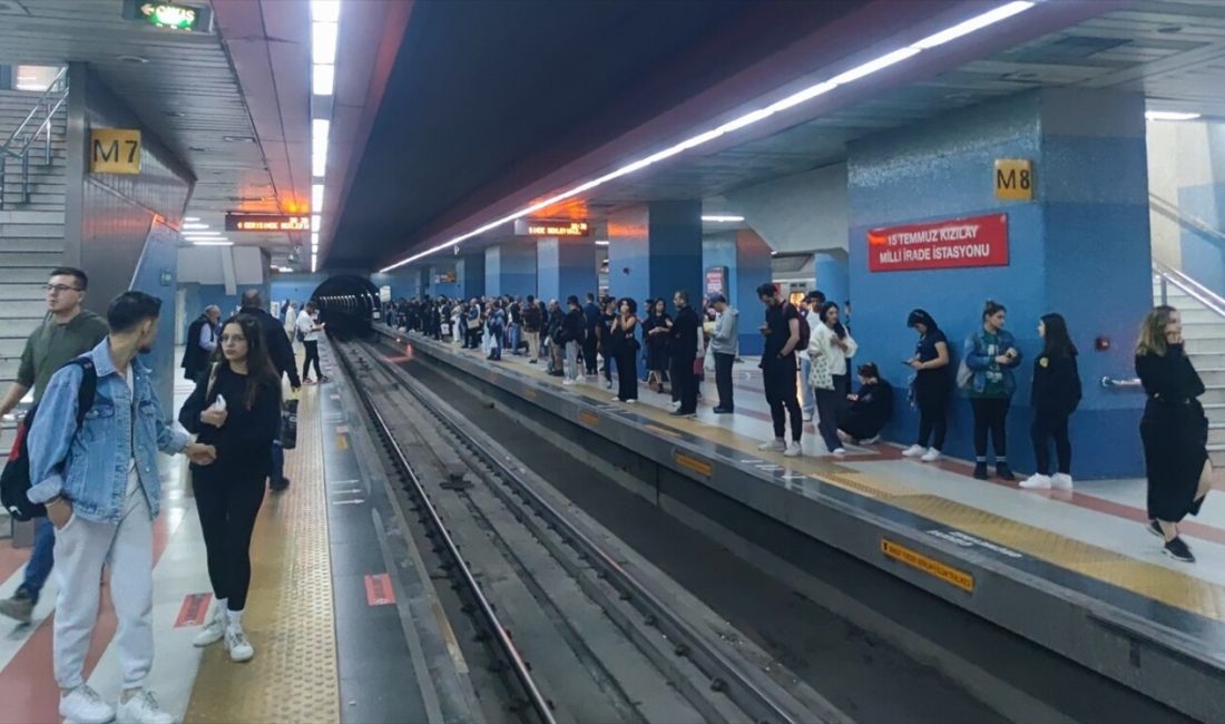 Başkentte metro hattındaki arıza