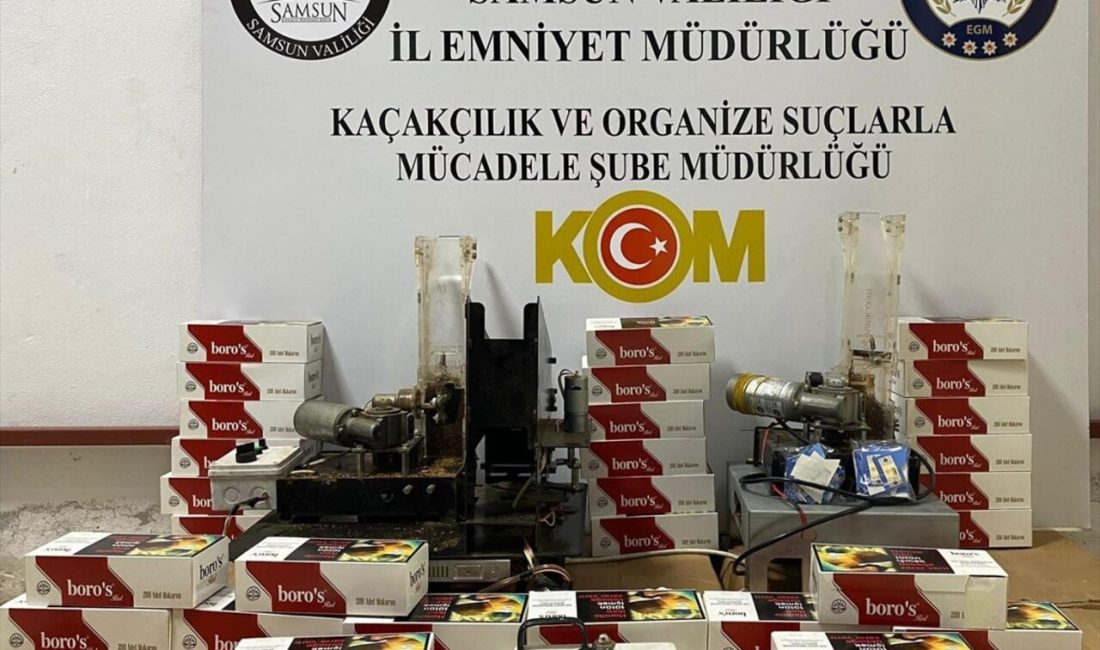 Samsun'da kaçak sigara operasyonu