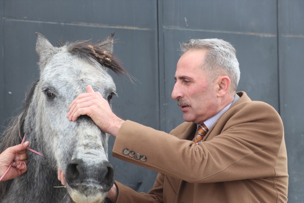 Erzurum'da sokak ortasında durduğu için sosyal medyada görüntüleri "soğuktan dondu" şeklinde...