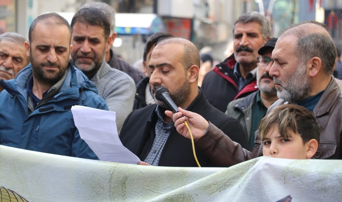 Ağrı'da, Gazze'ye yönelik saldırılara