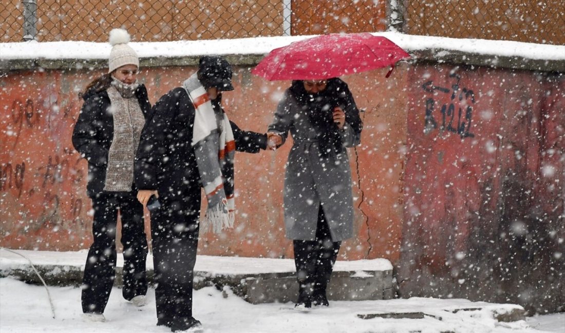 Doğu Anadolu'daki şehirlerde kar