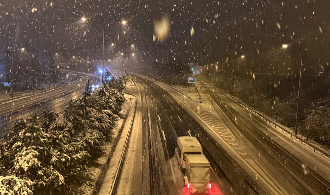 Düzce'deki yoğun kar yağışı,