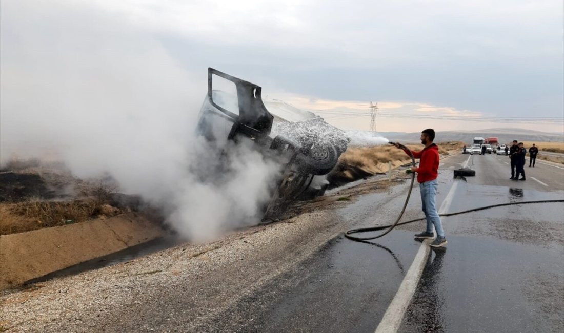 Kırıkkale'de tekerleği fırlayan kamyon