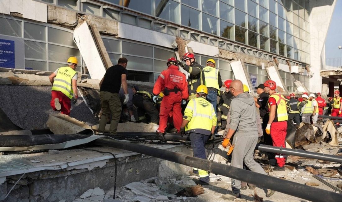 Novi Sad'daki tren istasyonunda