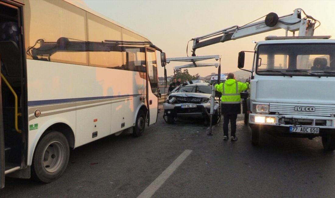 Çiftlikköy'de meydana gelen trafik