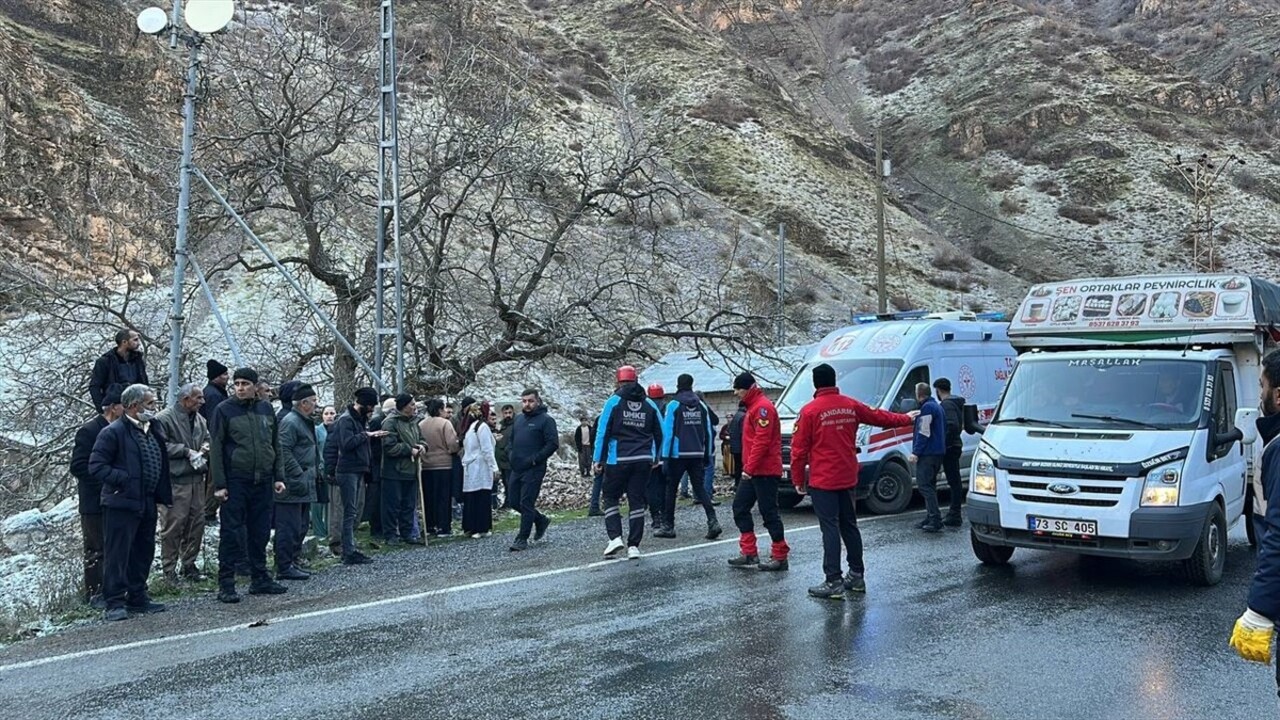 Hakkari'de küçükbaş hayvanların otlatıldığı alana giderken kayalıklardan düşen genç hayatını...